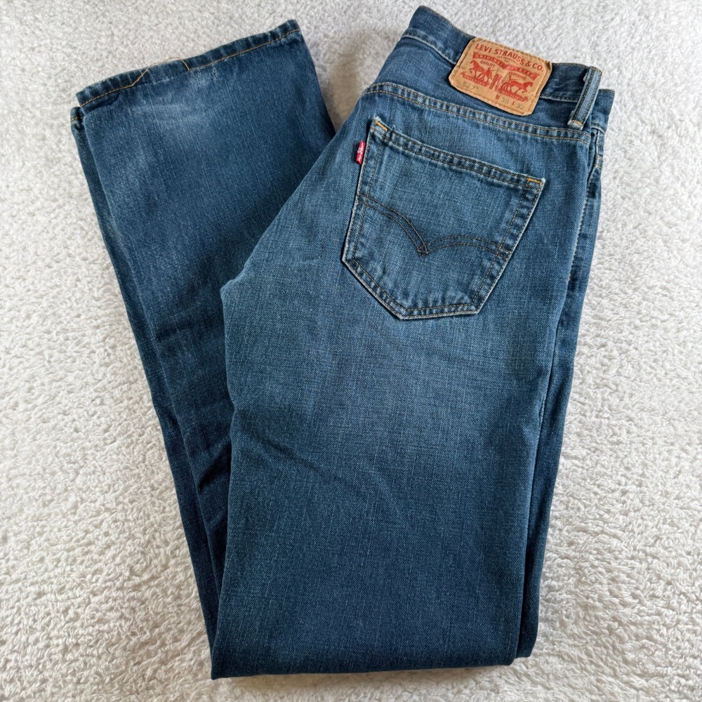 Levis 527 Bootcut Jeans Mens 30x32 Blue Good Denim Pants Western Rodeo